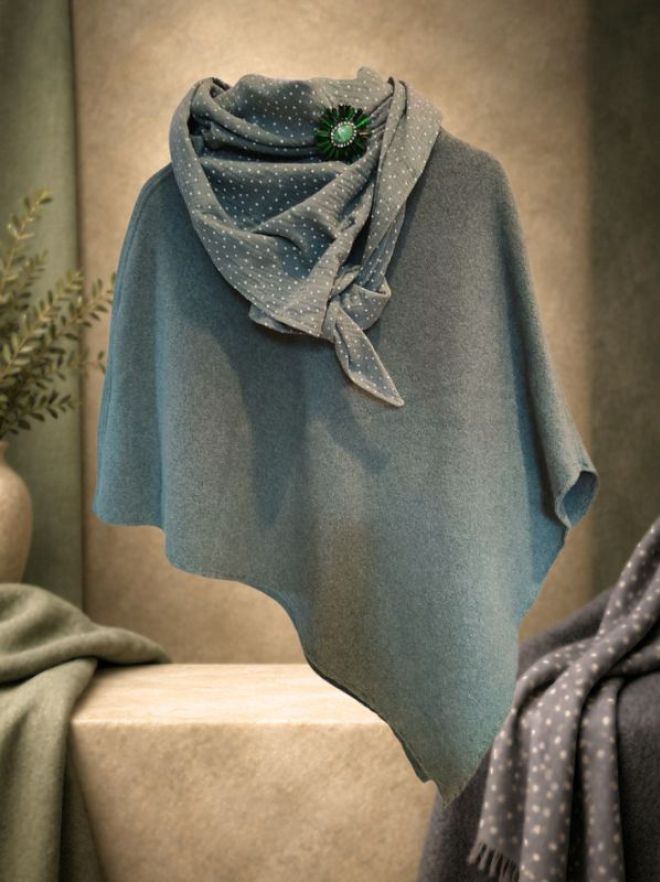 Poncho Organic Baumwollfleece